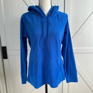 EUC Women's COLUMBIA Royal Blue Fleece Hoodie Sweatshirt Size Medium